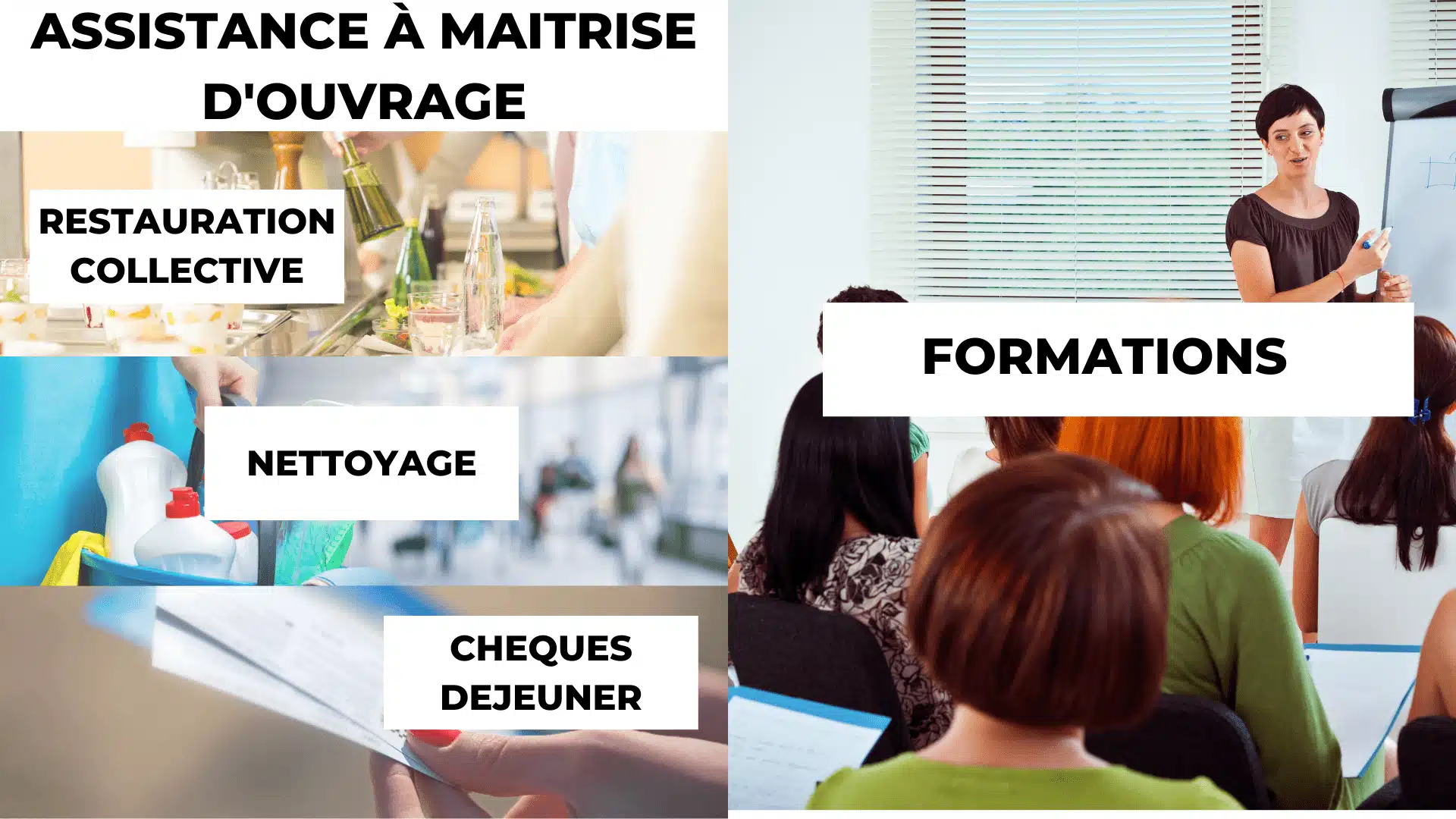 Nos métiers : assistance à maitrise d'ouvrage et formations
